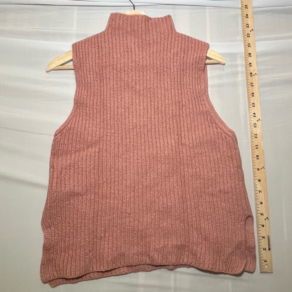 Aritzia Babaton Pink Ribbed Knit Turtleneck